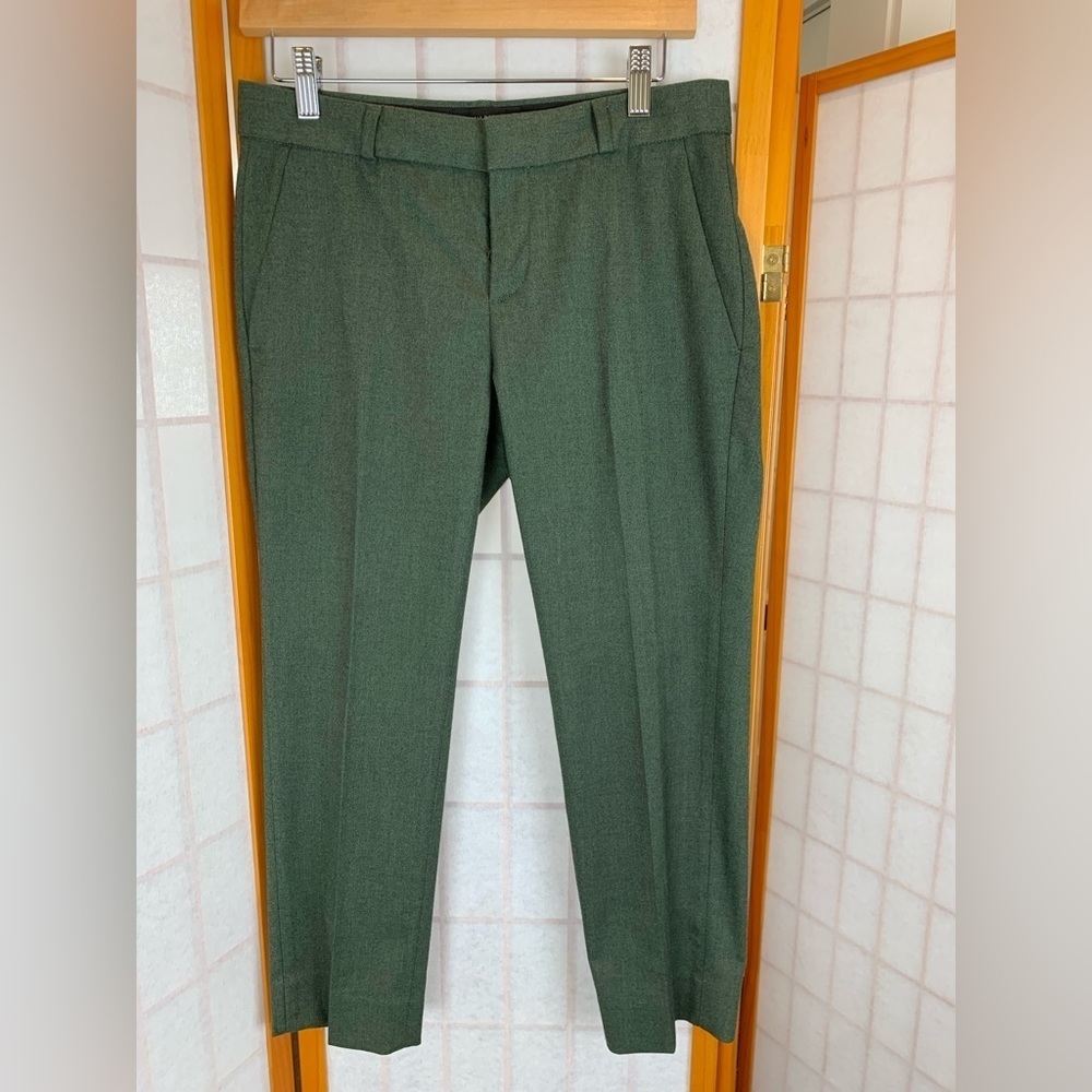 Banana Republic Avery Pant Trousers Olive Green - 2 Petite - EXCELLENT